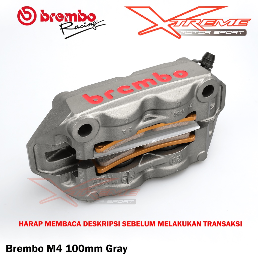 Kaliper Brembo Radial Monoblock M4 108 / 100 mm Sebelah Kiri Only Original Brembo Italy