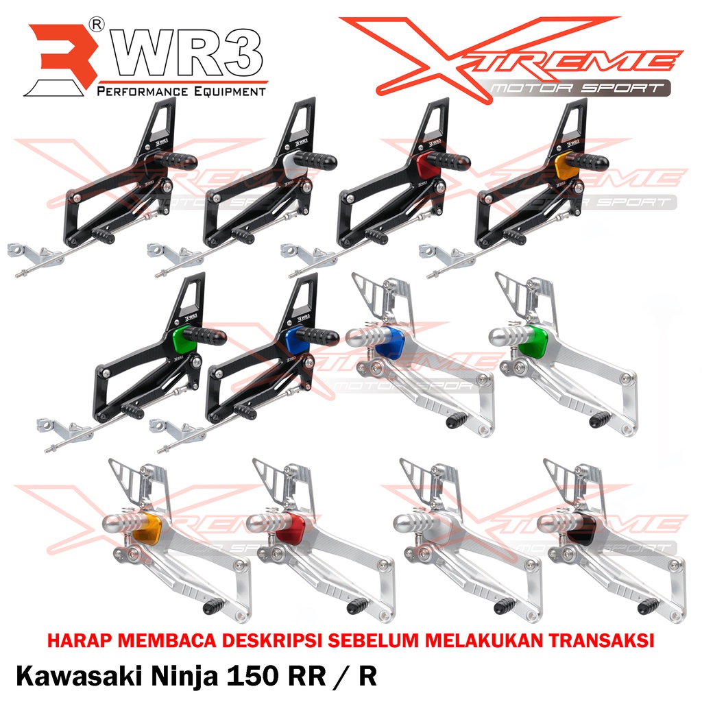 Footstep Rearset Underbone Racing WR3 Ninja 250 FI OLD NEW 2018 Z250 Ninja 50 RR / R / SS