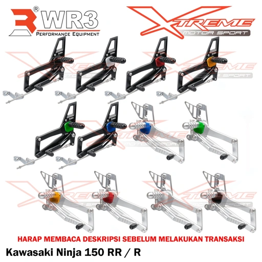 Image of Footstep Rearset Underbone Racing WR3 Ninja 250 FI OLD NEW 2018 Z250 Ninja 50 RR / R / SS
