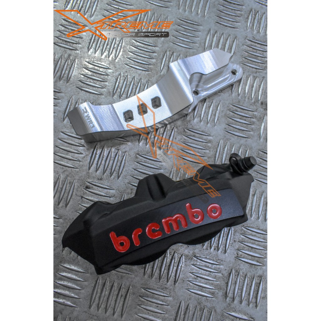 Kaliper Br3mbo M4 Radial Black Editon With Breket WR3 New Ninja 250 FI 2018 100mm
