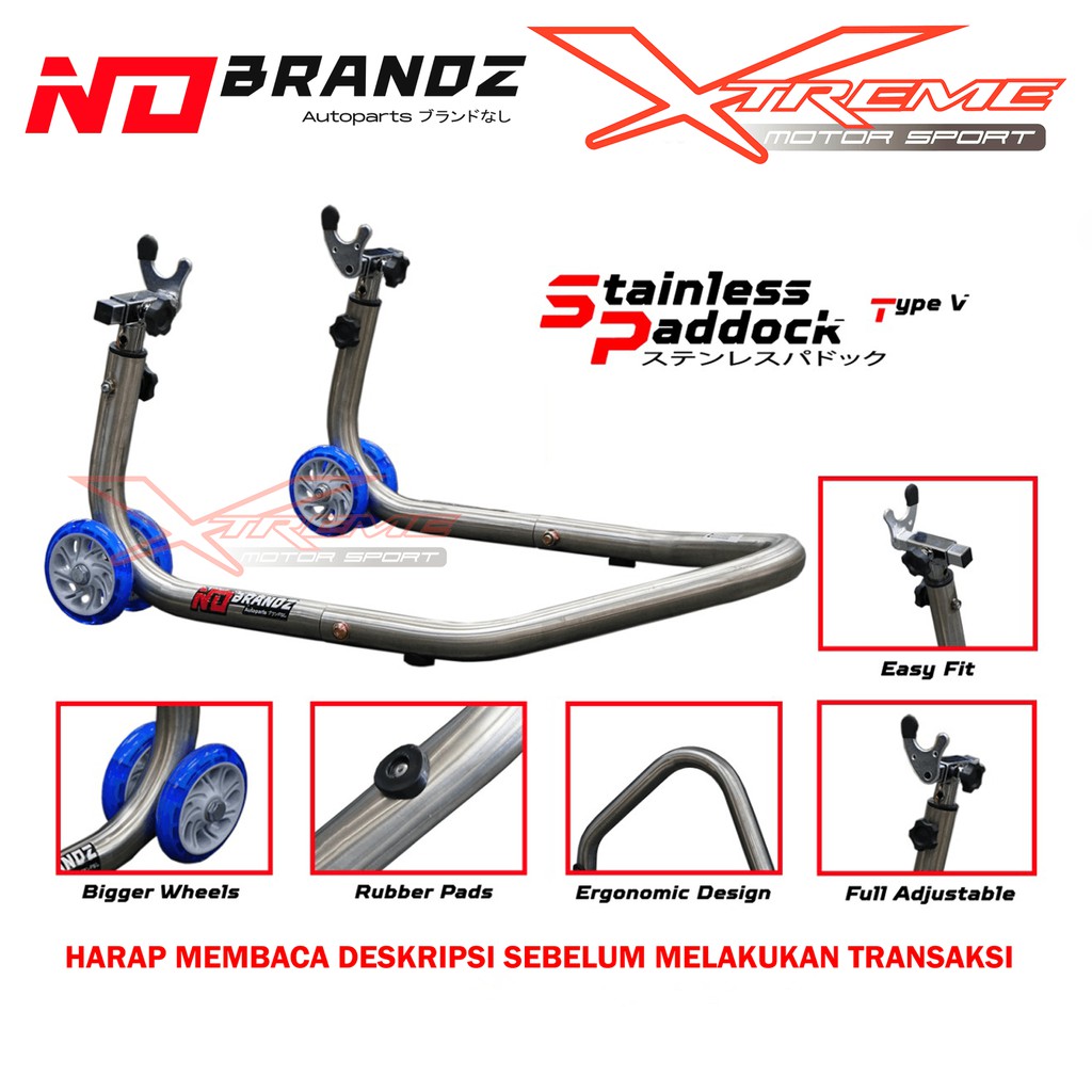 Standart Paddock Belakang Stainless NO BRANDZ Ninja 250 Fi ZX25R R25