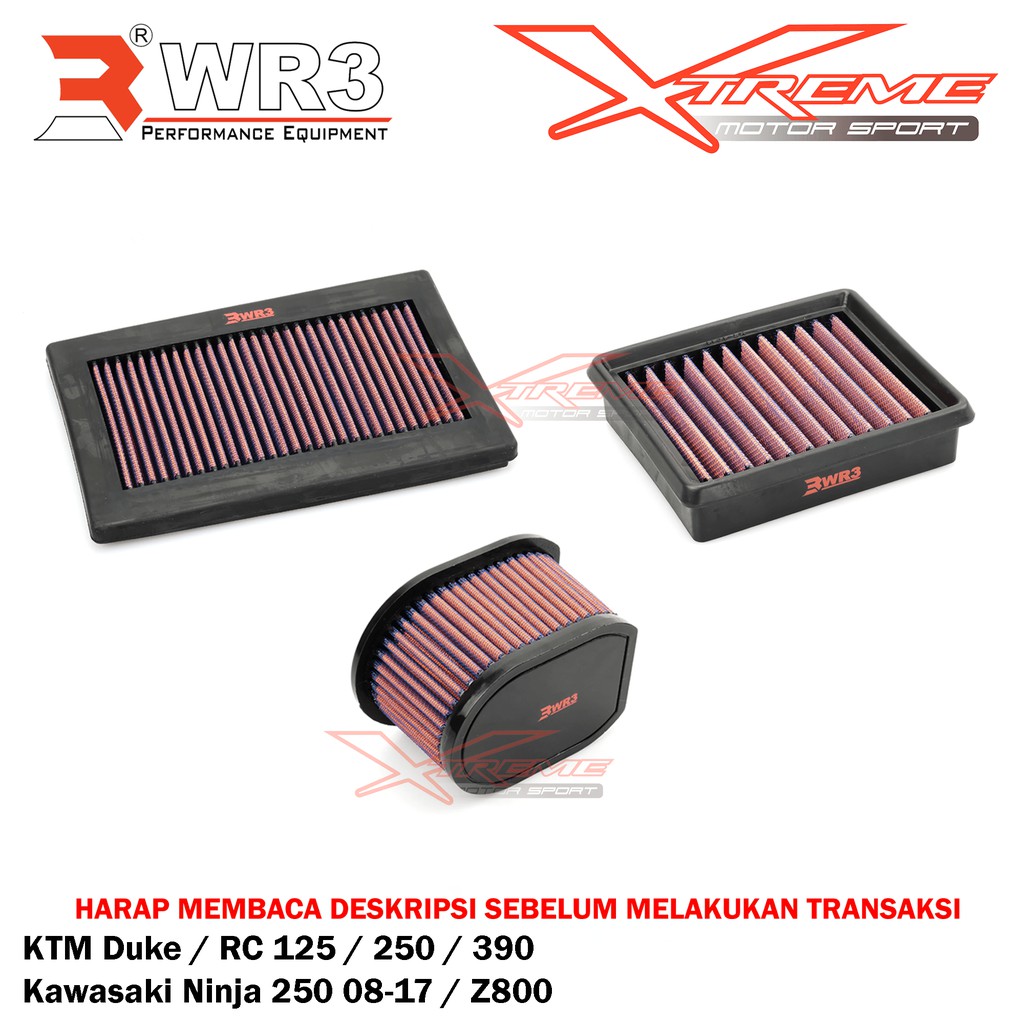 Air Filter Udara Racing WR3 KTM Duke RC 125 250 390 Ninja 250 OLD Z800
