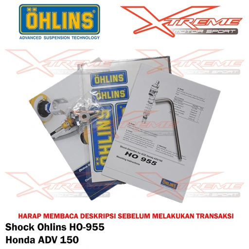 Image of Shock Breaker Ohlins Belakang Original HO 955 ADV 150 / HO 018 Forza 250 / HO 810 PCX 150 Lokal / PCX 160 / YA 020 New Nmax 155 / Turbo / YA 776 Nmax 155 Old Garansi Resmi 3thn