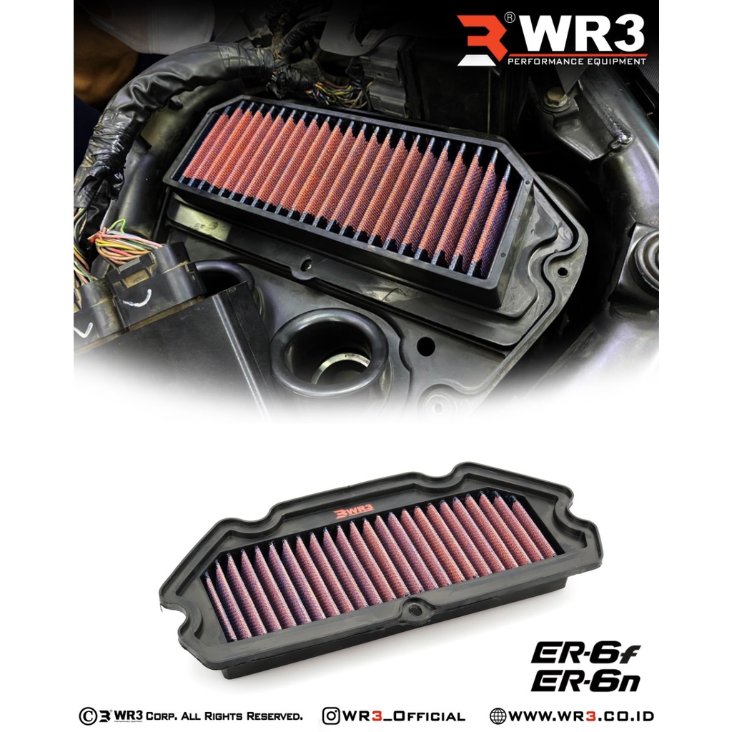 Air Filter Udara Racing WR3 Z1000 Versys 1000 ER6 ZX6R ZX10R CBR 600RR