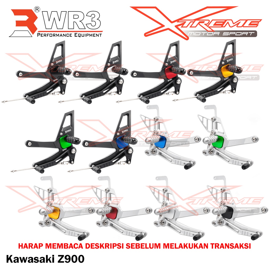 Footstep Rearset Underbone Racing WR3 Kawasaki ZX636 ZX6R Z900 ZX25R