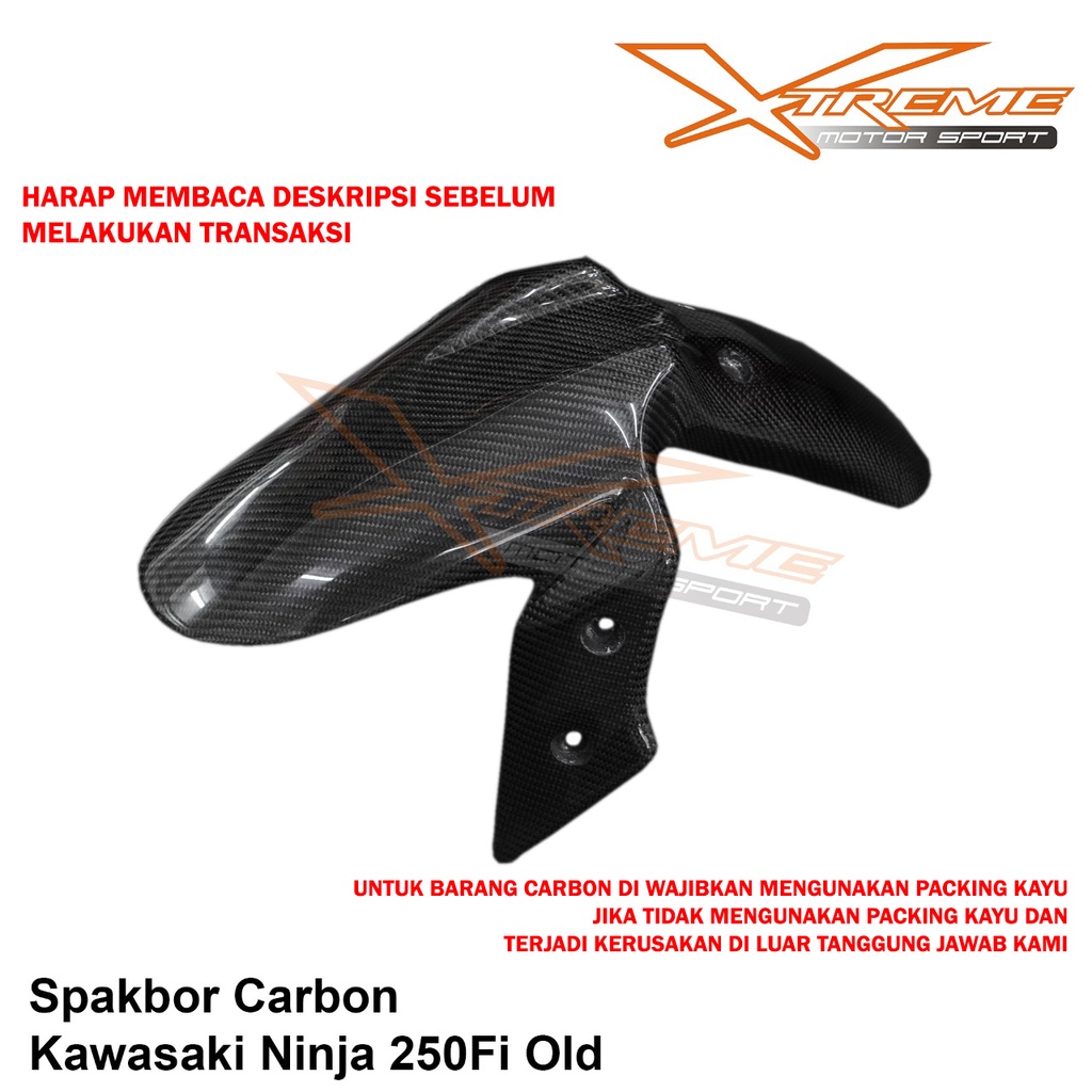 Spakbor Depan Carbon or Karbon ZX25R / Ninja 250Fi NEW / OLD / R25 / MT25 NEW / OLD / CBR 250RR
