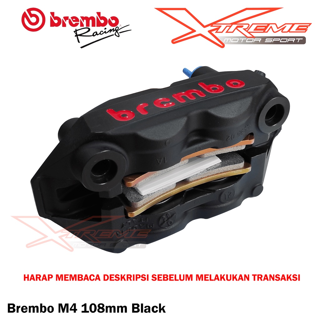 Kaliper Brembo Radial Monoblock M4 108 / 100 mm Sebelah Kanan Only Original Brembo Italy