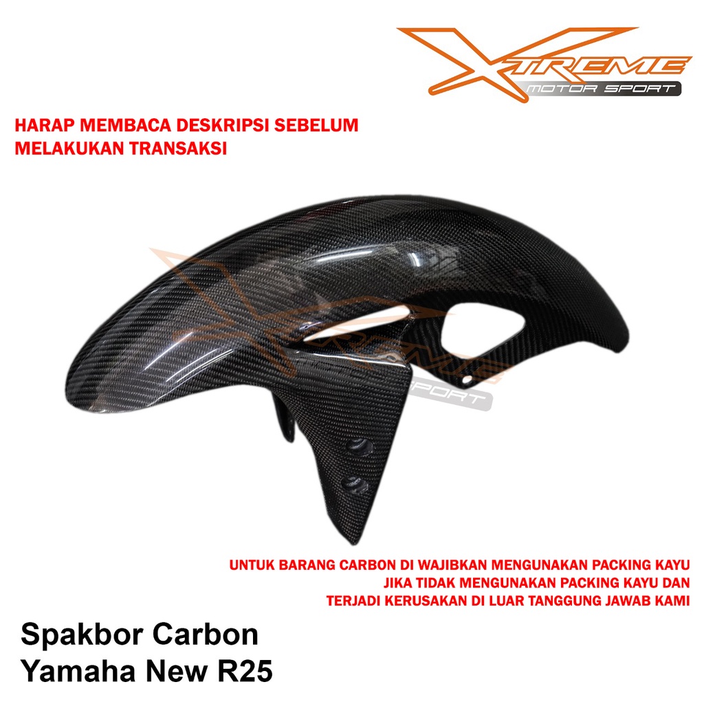 Spakbor Depan Carbon or Karbon ZX25R / Ninja 250Fi NEW / OLD / R25 / MT25 NEW / OLD / CBR 250RR