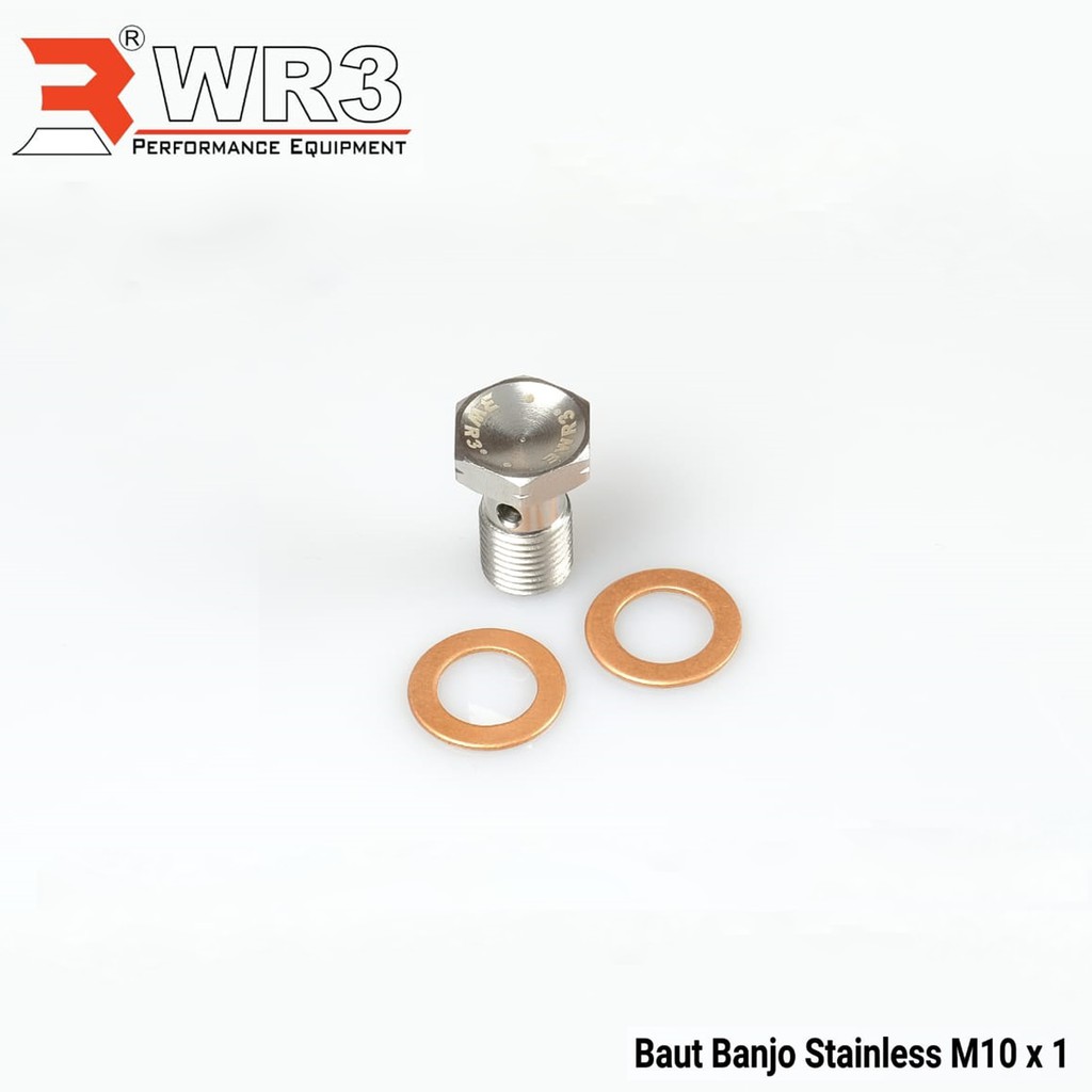 Baut Banjo Single Drat Halus / Drat Kasar WR3 Untuk Kaliper / Master Rem Depan Belakang Universal