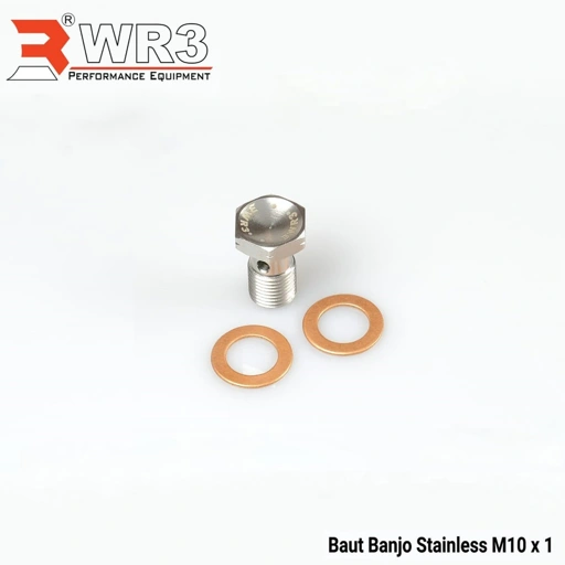 Image of Baut Banjo Single Drat Halus / Drat Kasar WR3 Untuk Kaliper / Master Rem Depan Belakang Universal