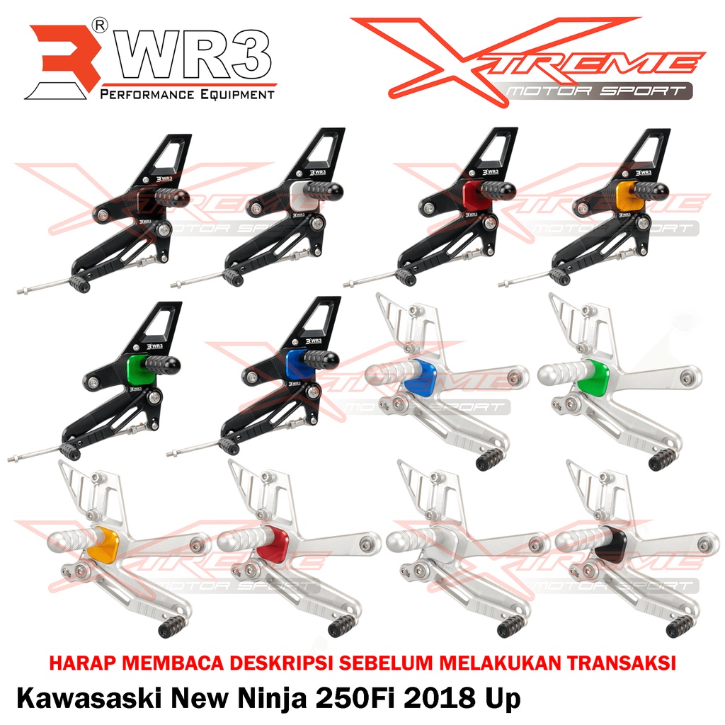 Footstep Rearset Underbone Racing WR3 Ninja 250 FI OLD NEW 2018 Z250 Ninja 50 RR / R / SS