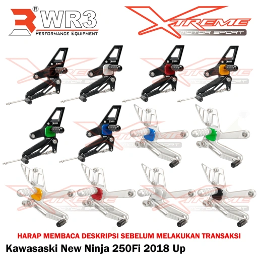 Image of Footstep Rearset Underbone Racing WR3 Ninja 250 FI OLD NEW 2018 Z250 Ninja 50 RR / R / SS
