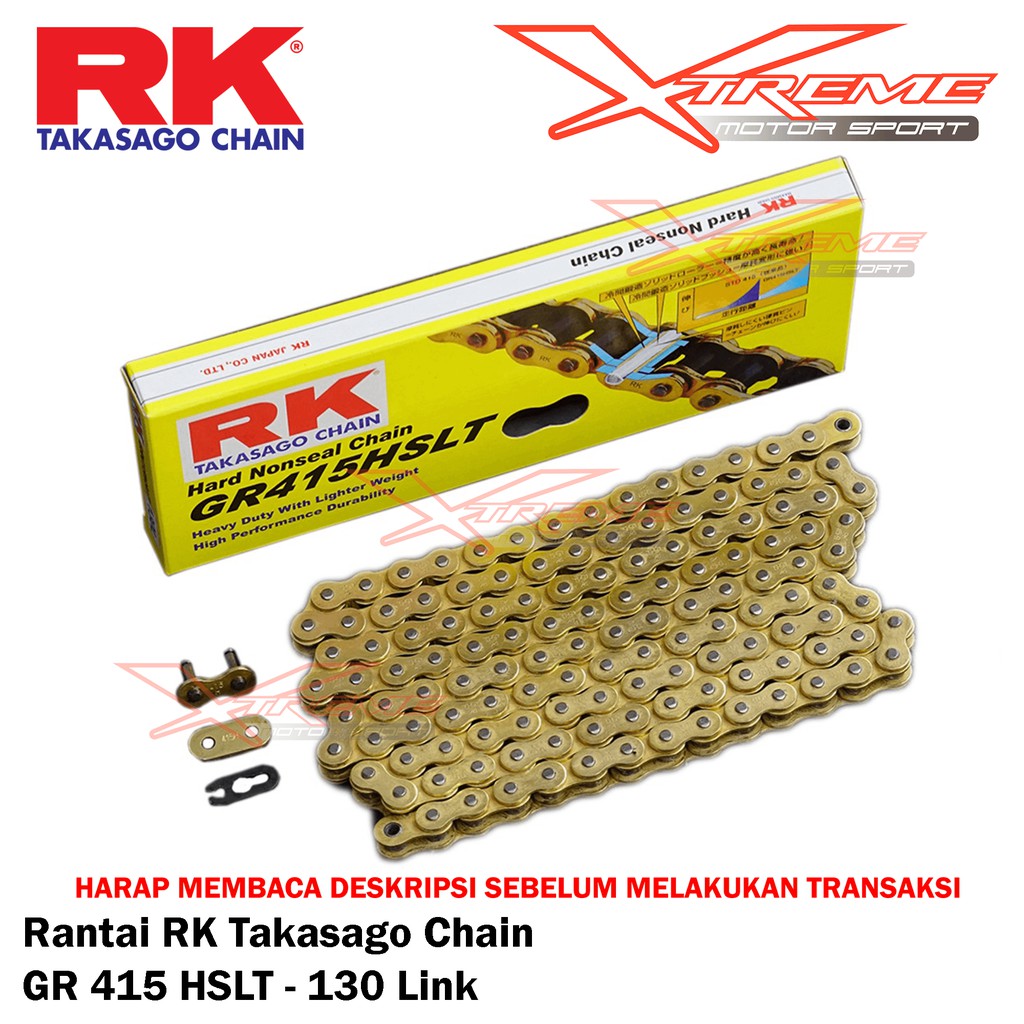 Rantai RK Japan Chain GR 415 HSLT 130 Link Ninja 150 R R15 Satria FU