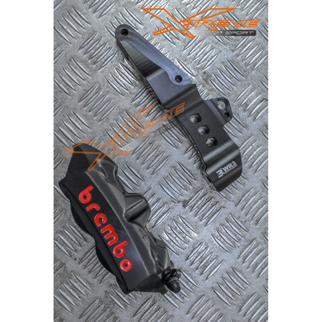Kaliper Br3mbo M4 Radial Black Edition With Breket WR3 CBR 250 RR 100mm