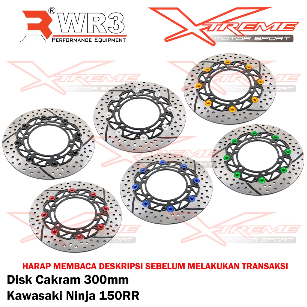 Disk Brake Cakram Piringan Depan WR3 Untuk Ninja 150RR 150 RR / Ninja 250 FI Z250 Old / KTM Duke / RC 200 / 250 390