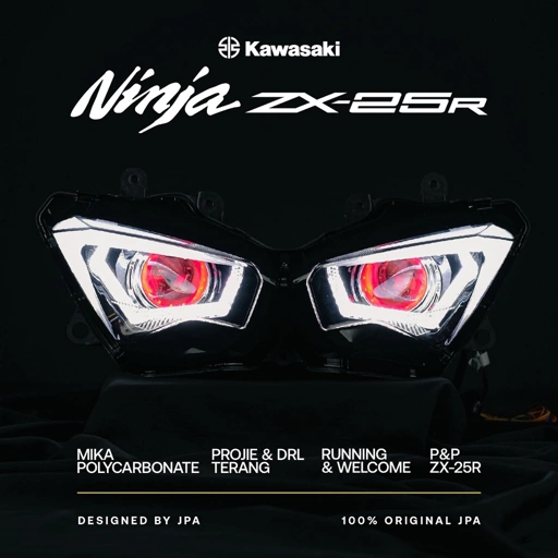 Image of Headlamp Projector Projie Lampu Depan JPA Ninja New ZX6R ZX25R DRL LED
