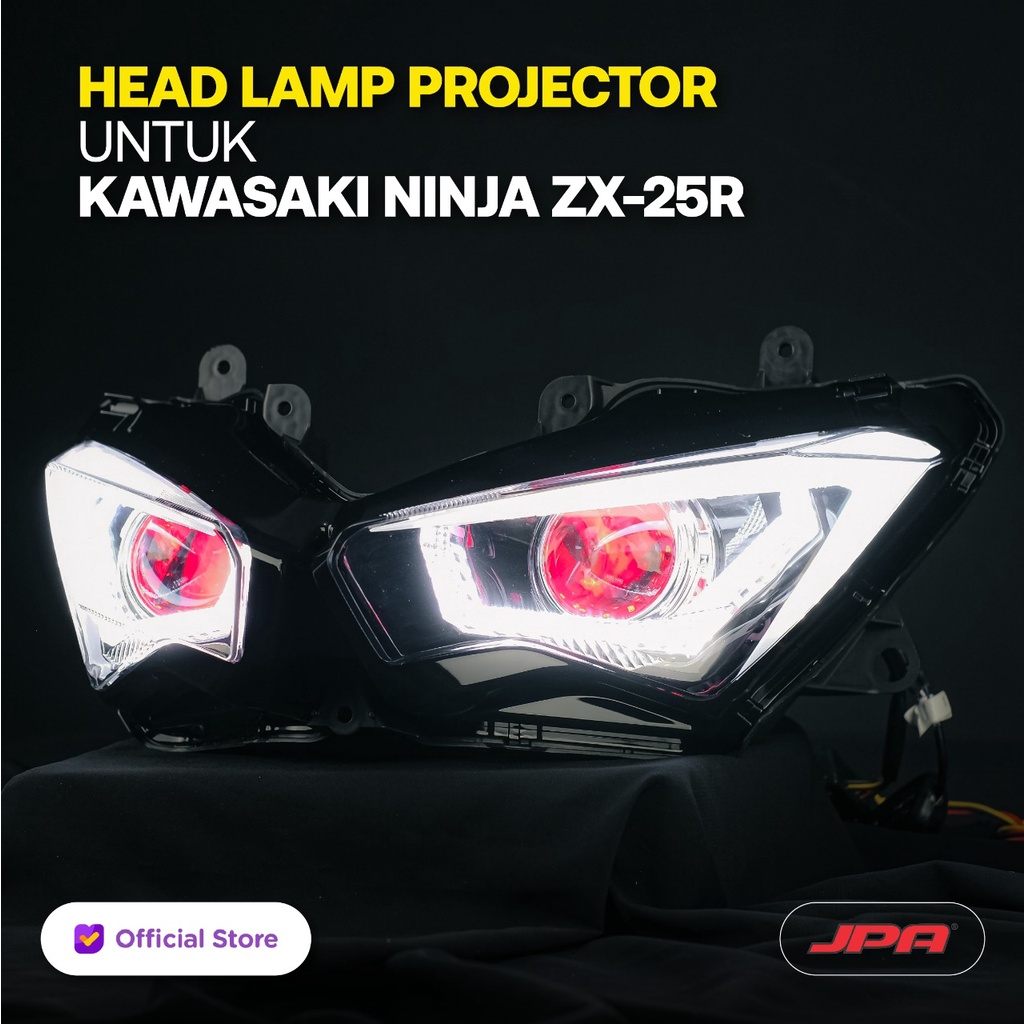 Headlamp Projector Projie Lampu Depan JPA Ninja New ZX6R ZX25R DRL LED