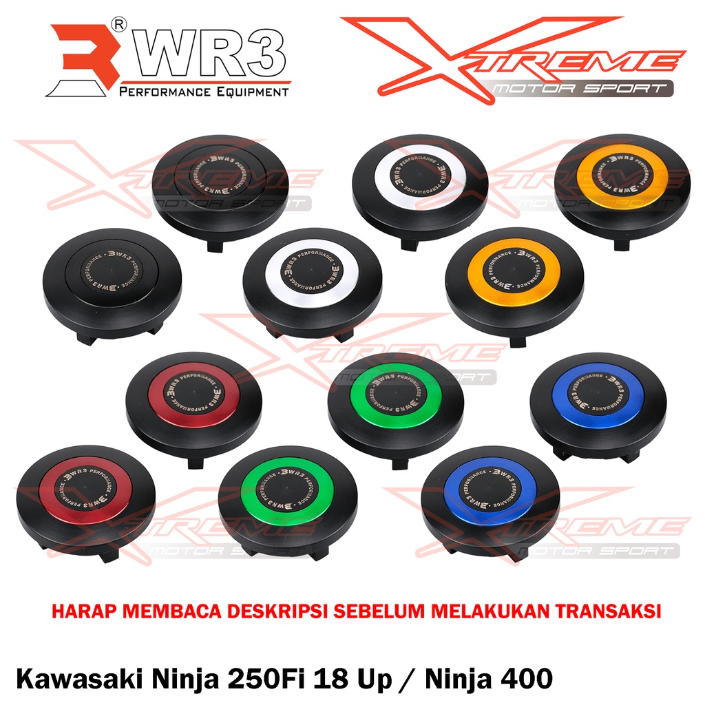 Cover Tutup Rangka Frame Plug WR3 ZX25R / Ninja 250R / 250 FI OLD / NEW 18 Up / KLE 500 / Z250 / Ninja 150RR / ZX6R / ZX636