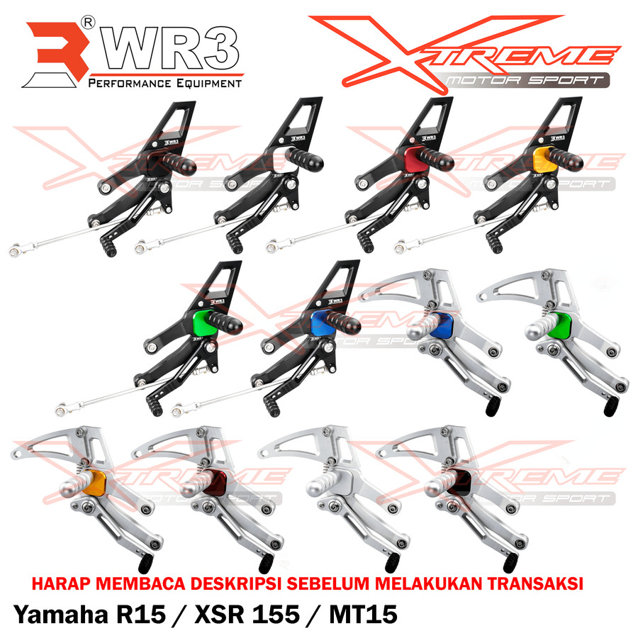 Footstep Rearset Underbone Racing WR3 R15 V3 XSR 155 MT15 R25 MT25