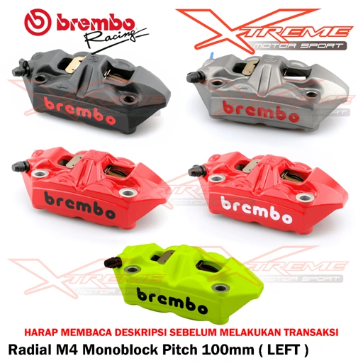 Image of Kaliper Brembo Radial Monoblock M4 108 / 100 mm Sebelah Kiri Only Original Brembo Italy
