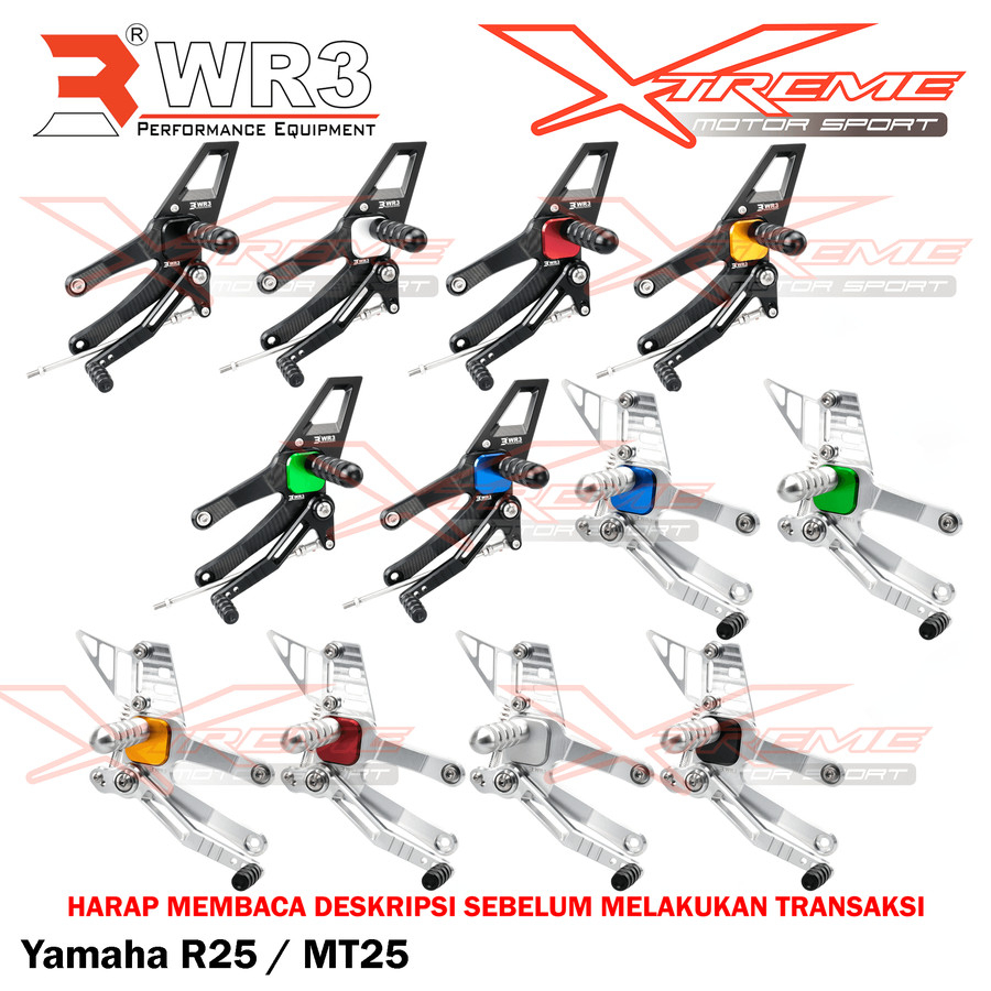 Footstep Rearset Underbone Racing WR3 R15 V3 XSR 155 MT15 R25 MT25