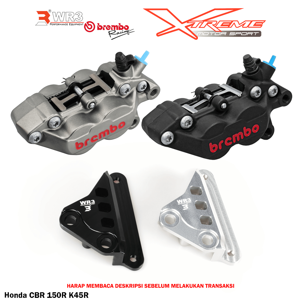 Breket Kaliper WR3 With Br3mbo 4P ADV / CBR 250RR / NSR 150 SP / CB 150R K45R K45G / Vario / Scoopy / Beat