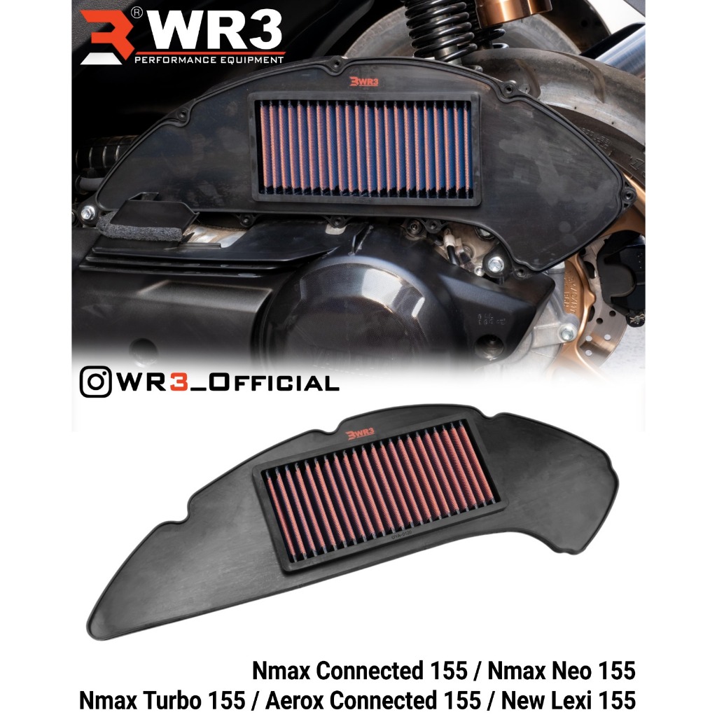 Air Filter Udara Racing WR3 Nmax / Aerox 155 New 2020 / Nmax Turbo / Ninja 150RR