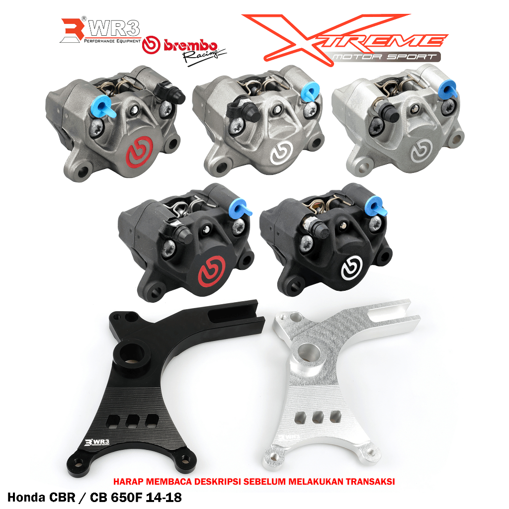 Breket Kaliper WR3 With Br3mbo 2P CBR 600 / CB 650 / Rebel 300 / 500 / R6