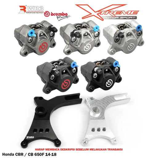 Image of Breket Kaliper WR3 With Br3mbo 2P CBR 600 / CB 650 / Rebel 300 / 500 / R6