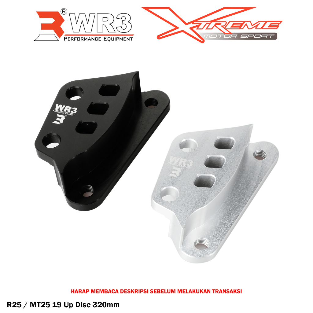 Breket Kaliper Depan WR3 For Untuk Kaliper Brembo 4P1P R25 / MT25 / R15 V3 / XSR 155 / MT15 / Xabre / Vixion R155