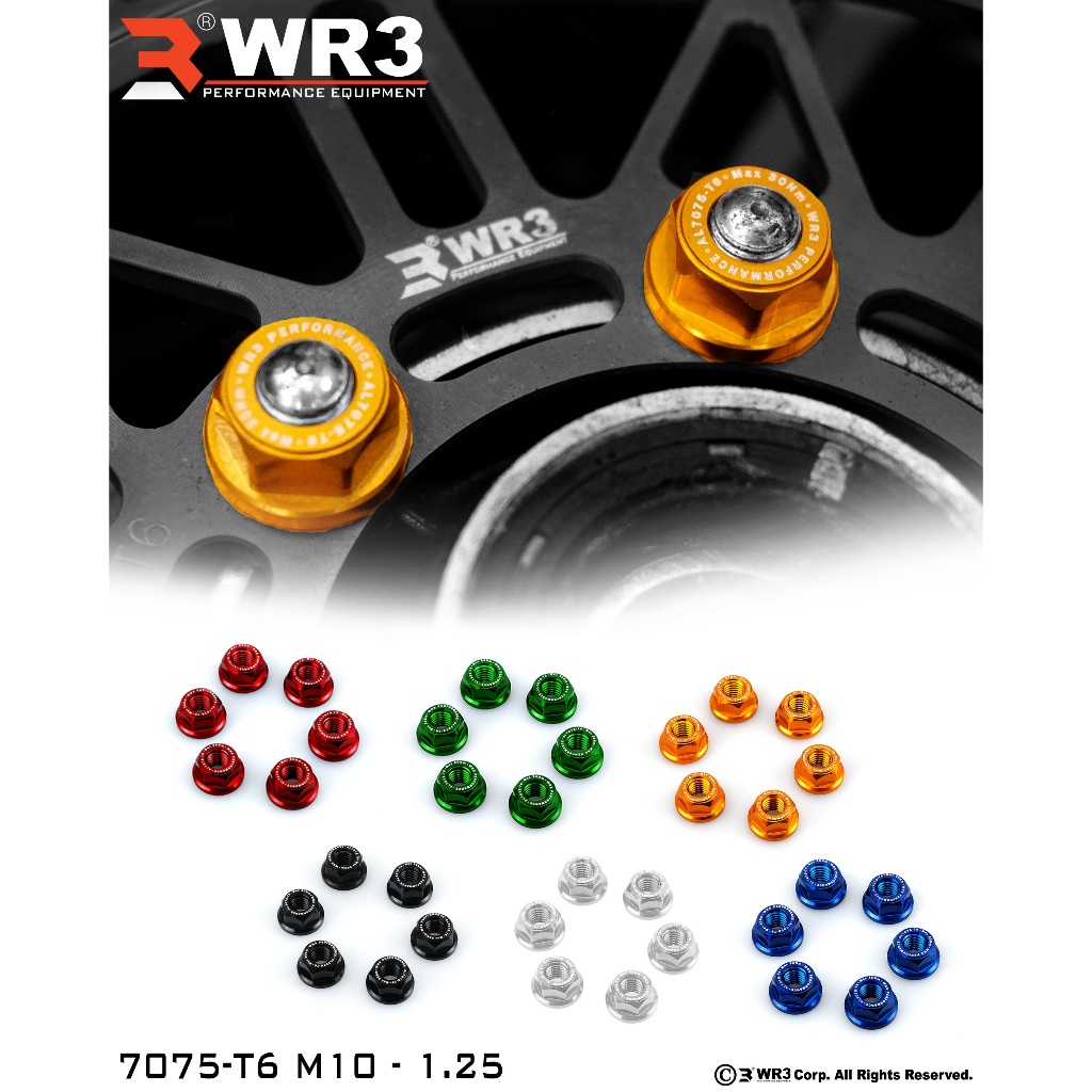 Mur Gear / Sprocket Nuts WR3 M10 10mm Universal R25 ZX25R Ninja CBR