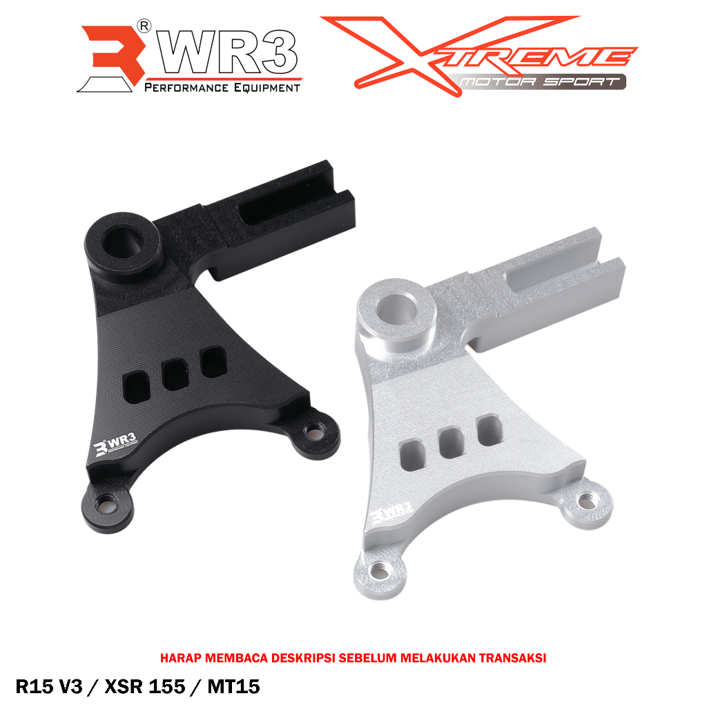 Breket Kaliper Belakang WR3 For Untuk Kaliper Brembo 2P1P Nmax 155 / Xmax 250 / R25 / MT25 / R15 V3 / XSR 155 / MT15 / Tmax 530