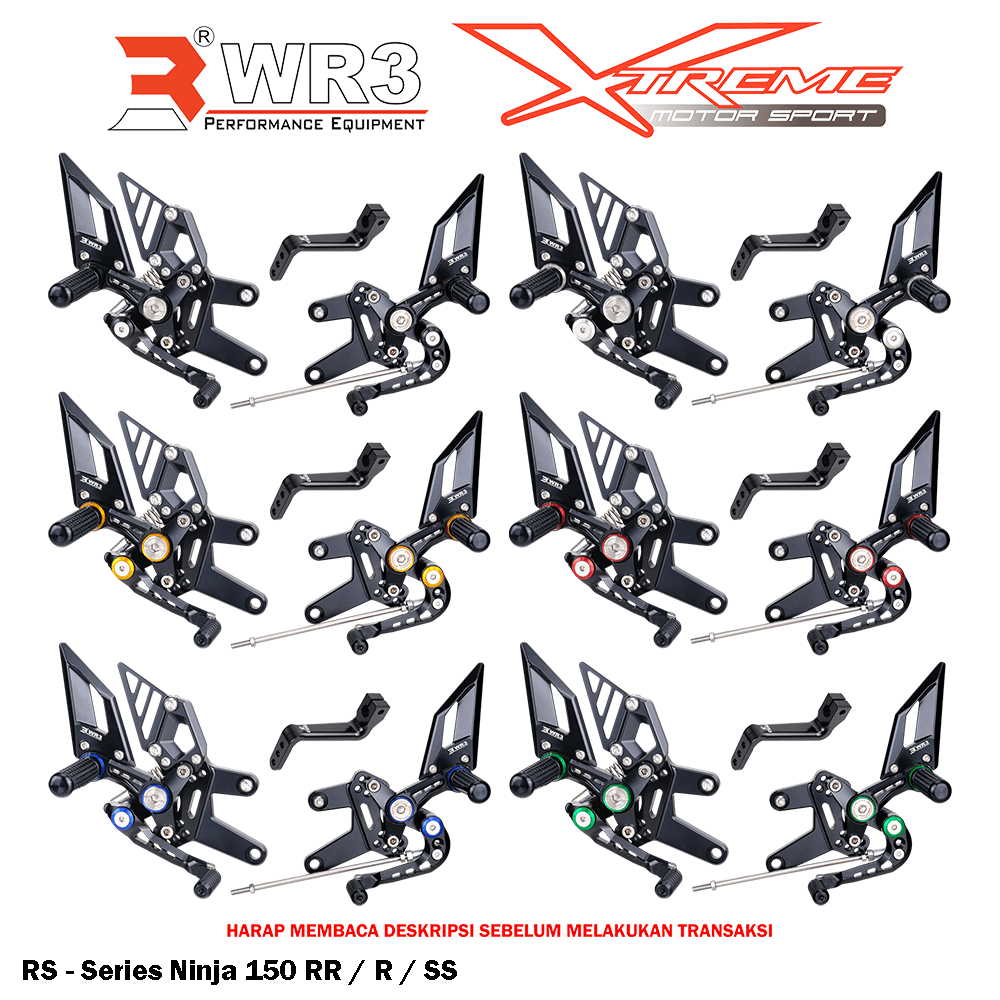 Footstep Underbone Rearset Racing WR3 RS - Series Ninja 150 RR / R / SS / 150RR / 150R / 150SS