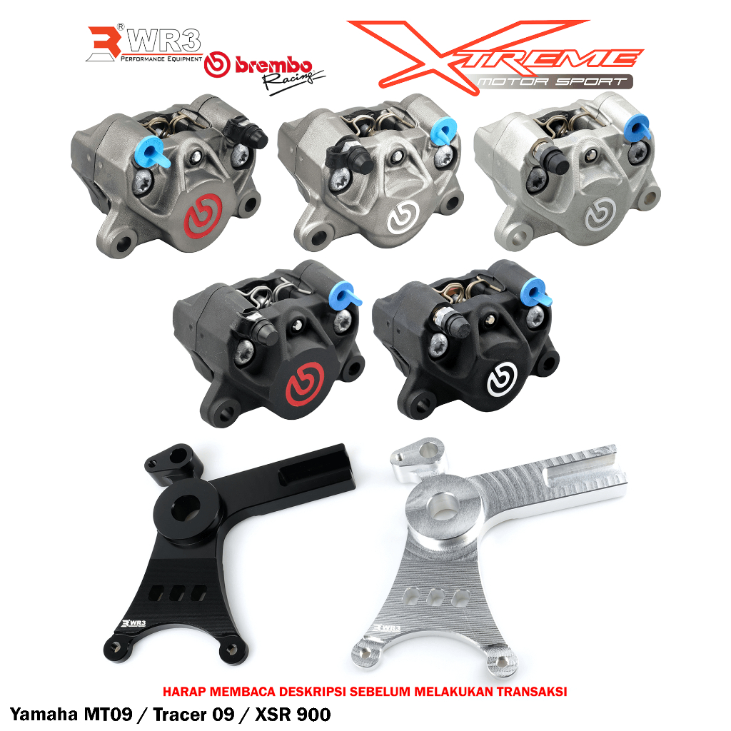 Breket Kaliper WR3 With Br3mbo 2P CBR 1000RR / MT09 / Tracer 09 / XSR 900 / Z900 / RS / ZX14R / NSR 150SP
