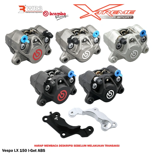 Image of Breket Kaliper WR3 With Br3mbo 2P Depan Vespa Sprint / Monkey 125 / Vario / Scoopy / Beat