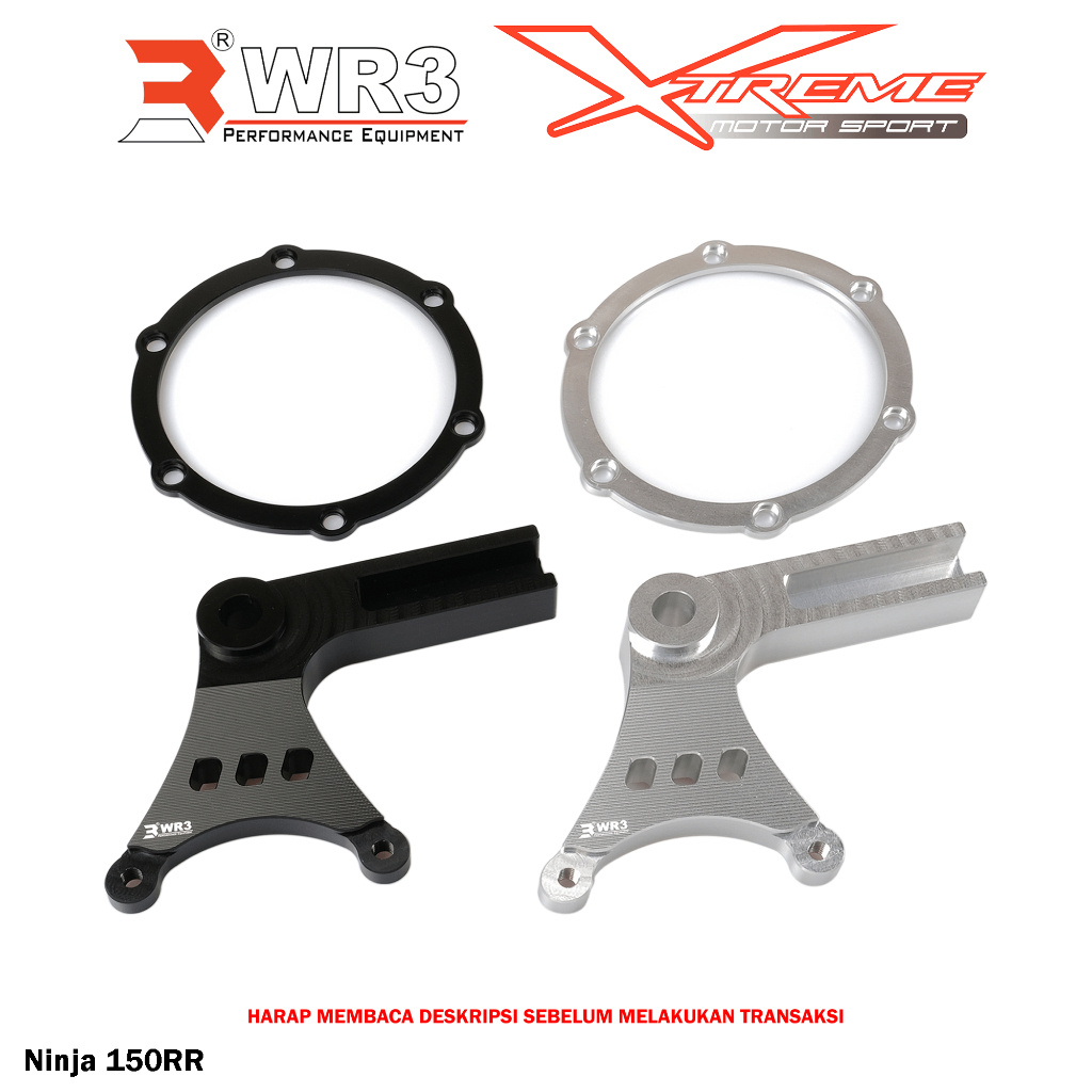 Breket Kaliper Belakang WR3 For Untuk Kaliper Brembo 2P1P Ninja 250 Fi / Z250 / 150 RR R SS / ZX25R / Z125 / KTM Duke / RC 200 / 250 / 390 / Vstrom V-Strom 250 SX