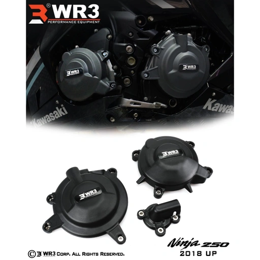 Cover Engine / Engine Guard WR3 Kawasaki Ninja 250 Fi New 2018 / KLE 500
