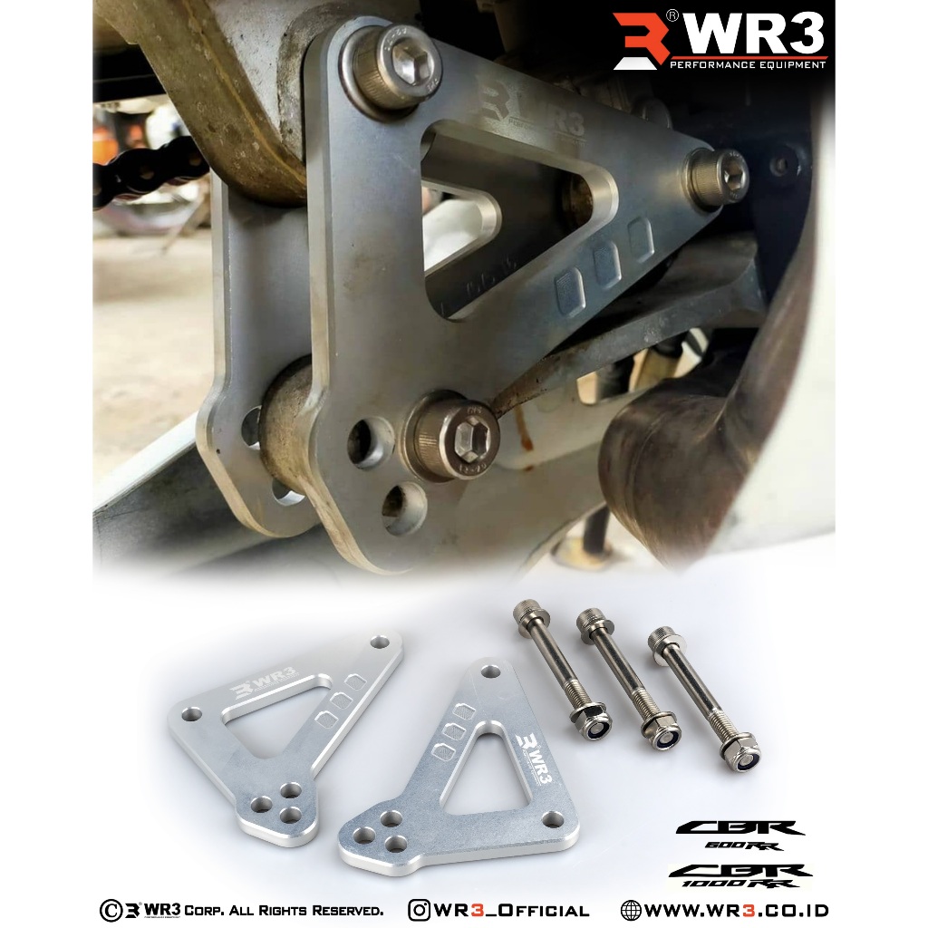 Lowring Lowering Kit / Penurun Shock WR3 CBR 600RR / CBR 1000RR RR / CF Moto 450 Adjustable