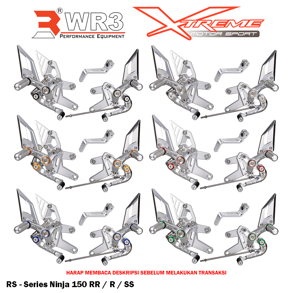 Footstep Underbone Rearset Racing WR3 RS - Series Ninja 150 RR / R / SS / 150RR / 150R / 150SS