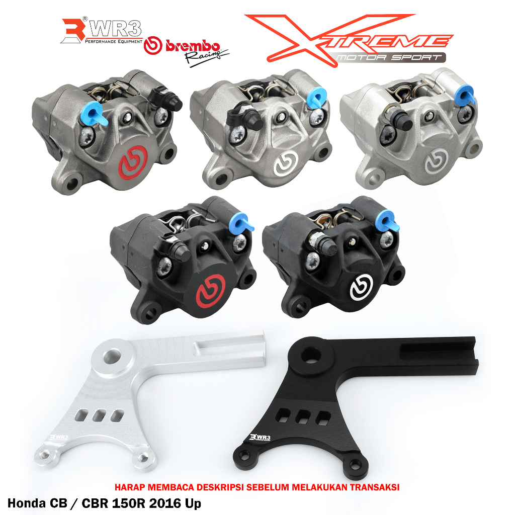 Breket Kaliper WR3 With Br3mbo 2P Untuk CBR 250RR / ADV 150 / 160 / CB / CBR 150R