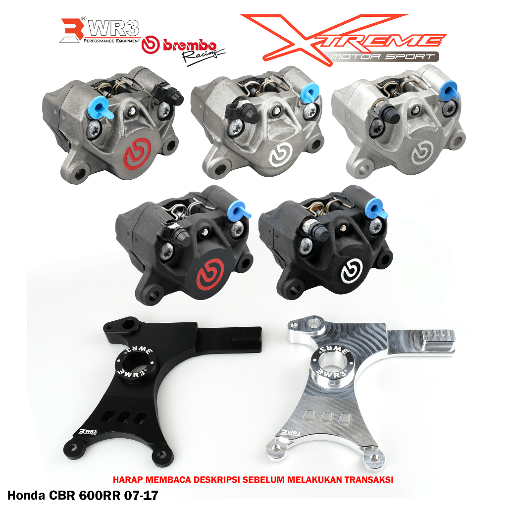 Breket Kaliper WR3 With Br3mbo 2P CBR 600 / CB 650 / Rebel 300 / 500 / R6