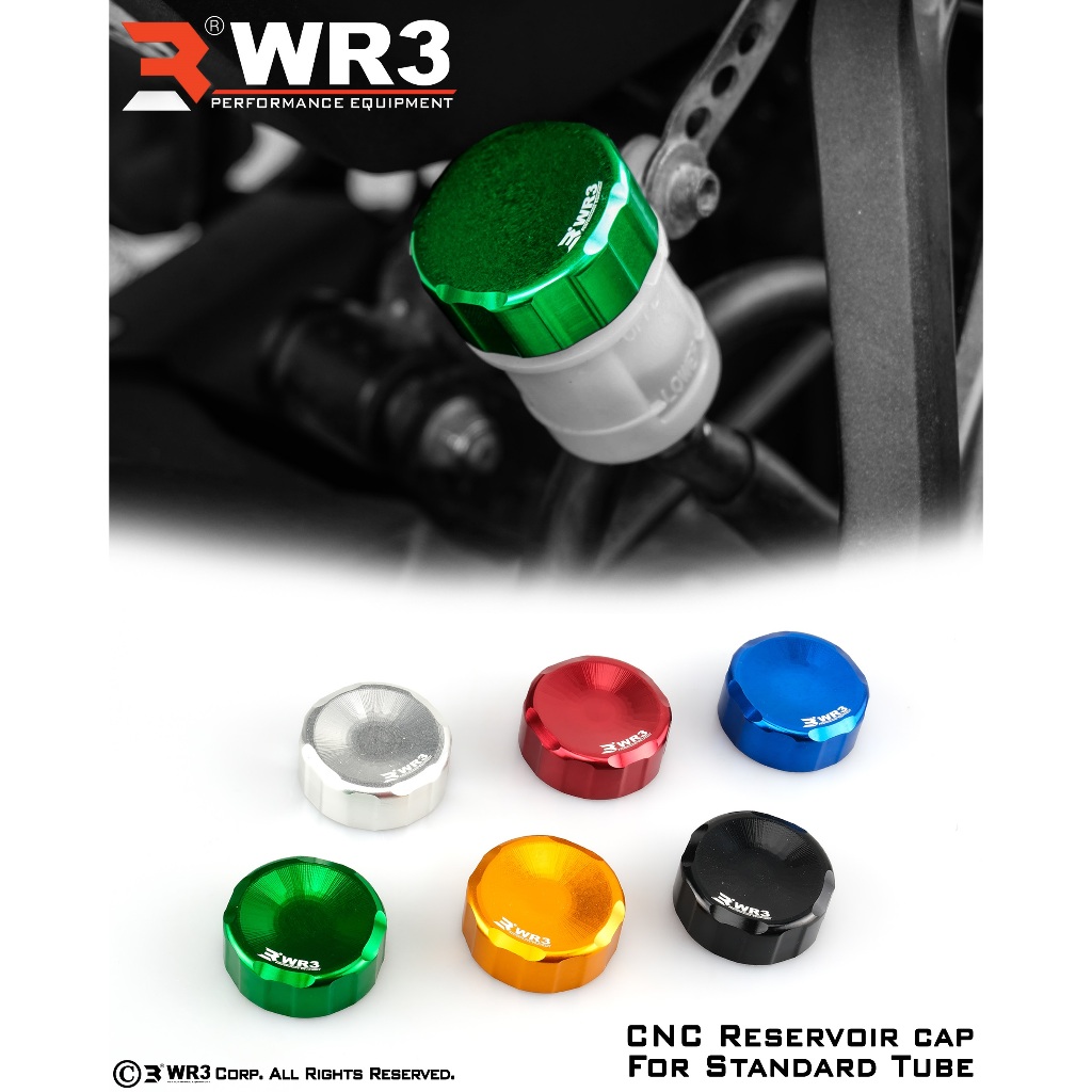 Tutup Tabung Minyak Rem CNC Medium WR3 utk Tabung Belakang ORI Ninja 250 Fi R25 ZX25R