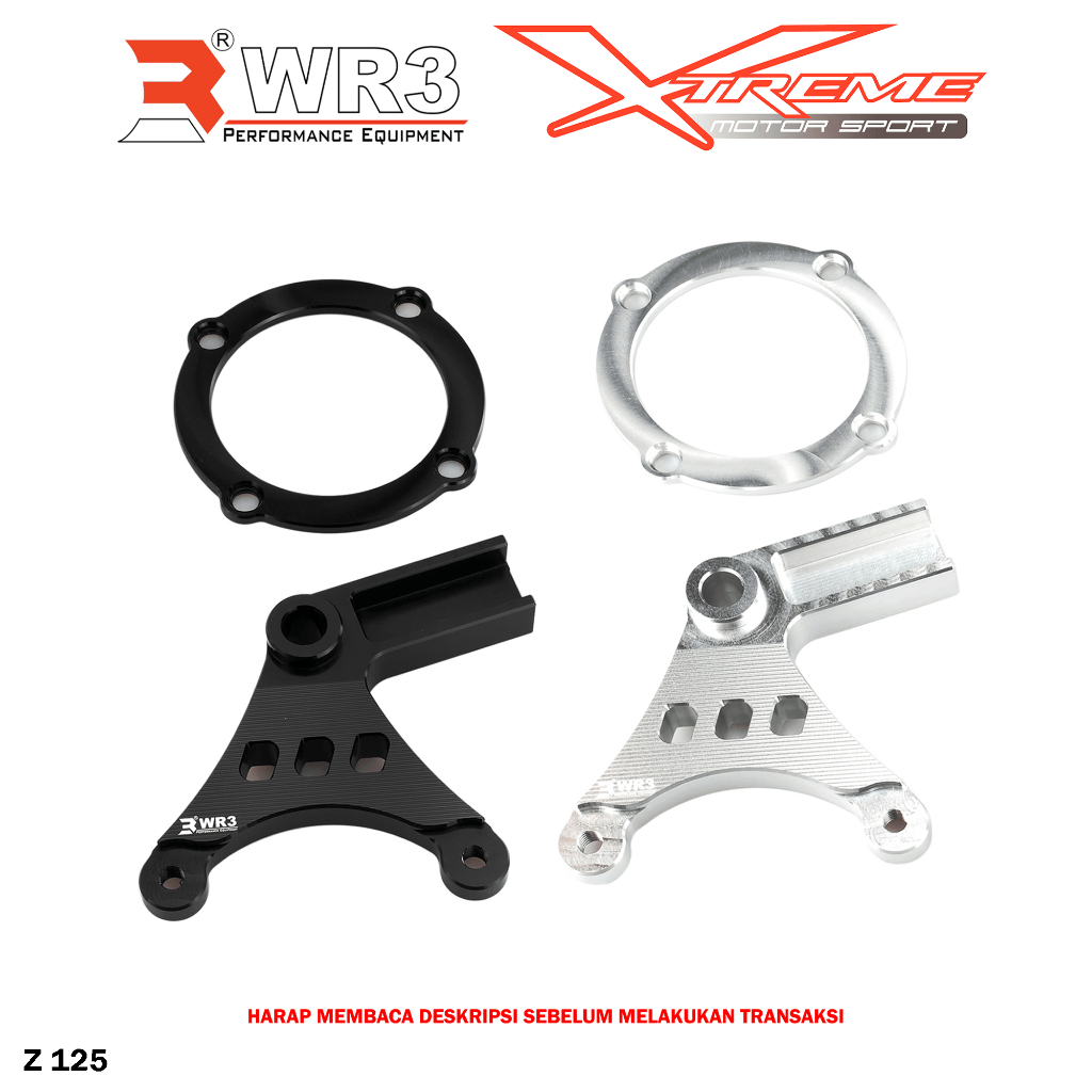 Breket Kaliper Belakang WR3 For Untuk Kaliper Brembo 2P1P Ninja 250 Fi / Z250 / 150 RR R SS / ZX25R / Z125 / KTM Duke / RC 200 / 250 / 390 / Vstrom V-Strom 250 SX