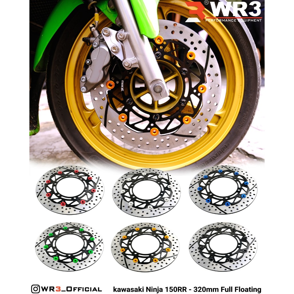 Disk Brake Cakram Piringan Depan WR3 Untuk Ninja 150RR 150 RR / Ninja 250 FI Z250 Old / KTM Duke / RC 200 / 250 390