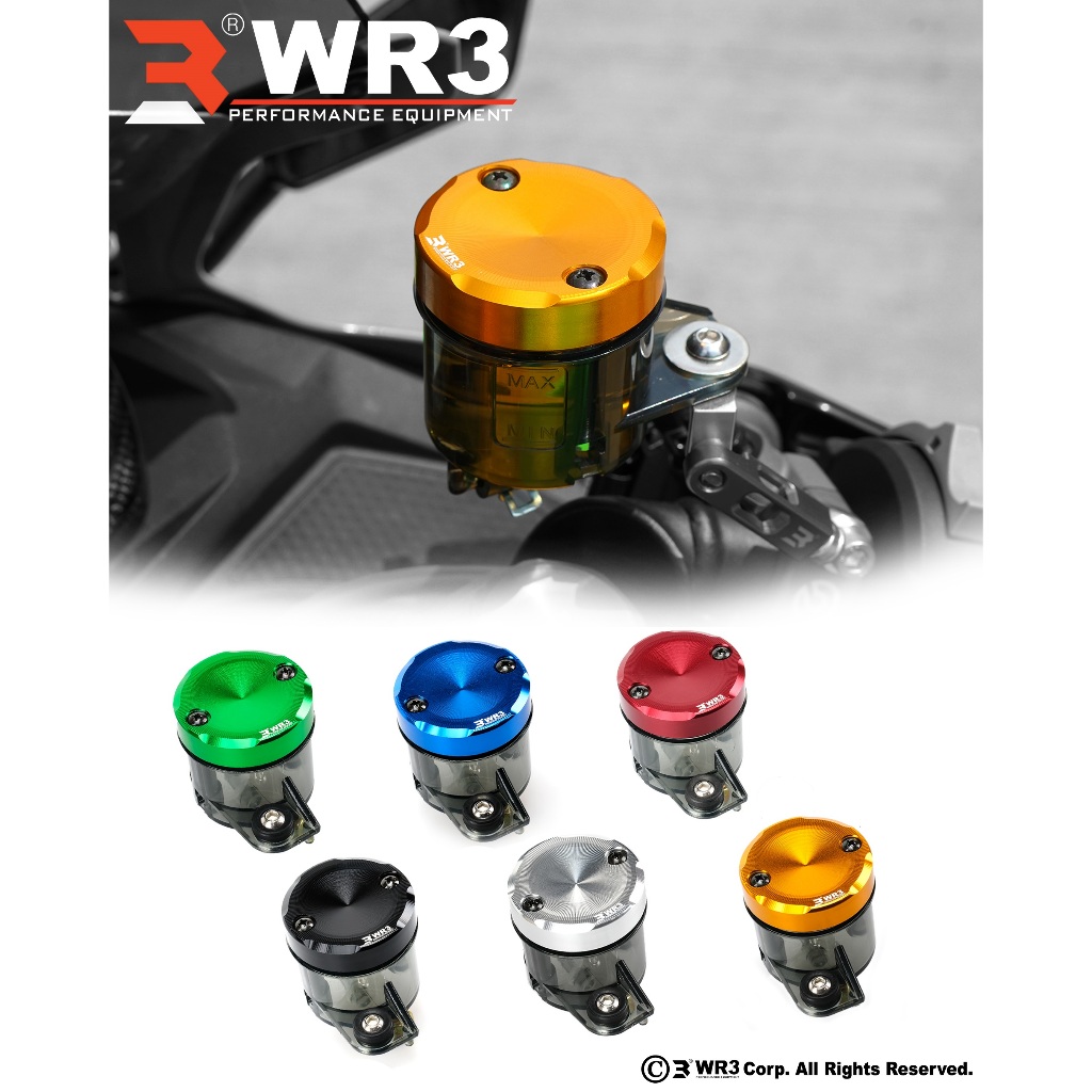 Tutup Tabung CNC + Tabung Minyak Rem Smoke WR3 Universal Besar Big 45ml