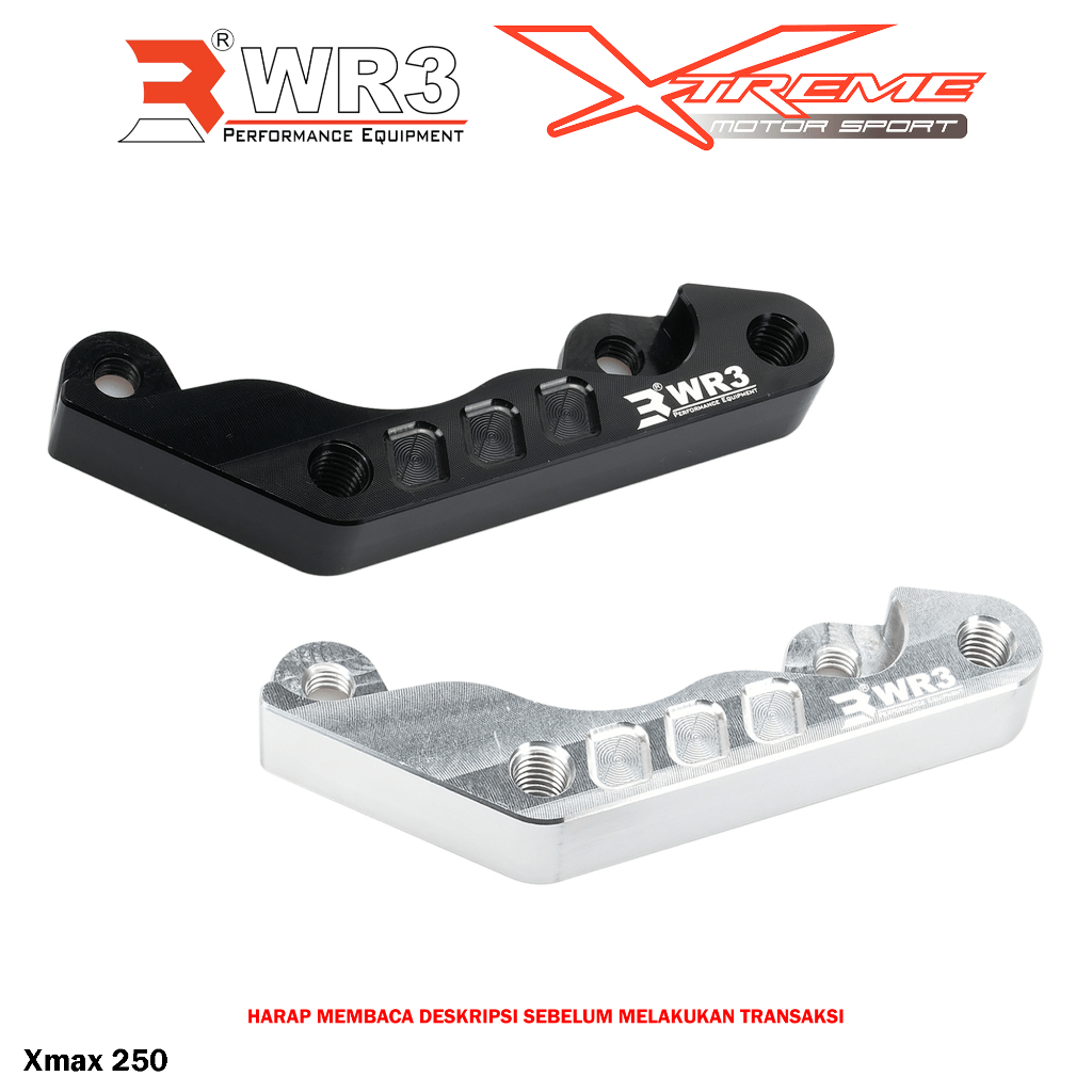 Breket Kaliper Belakang WR3 For Untuk Kaliper Brembo 2P1P Nmax 155 / Xmax 250 / R25 / MT25 / R15 V3 / XSR 155 / MT15 / Tmax 530