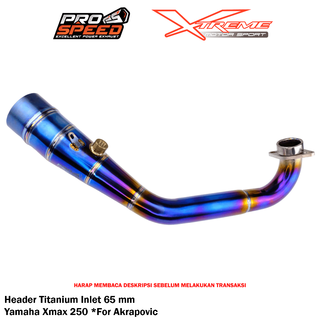 Header / Pipa Knalpot Prospeed Untuk XMAX 250 Stainless / Titanium