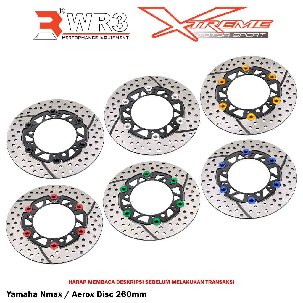 Disk Brake Cakram Piringan Depan WR3 Xmax 250 298mm / Nmax Aerox 260mm
