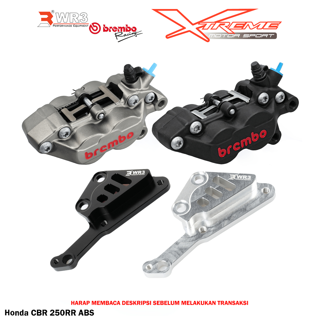 Breket Kaliper WR3 With Br3mbo 4P ADV / CBR 250RR / NSR 150 SP / CB 150R K45R K45G / Vario / Scoopy / Beat