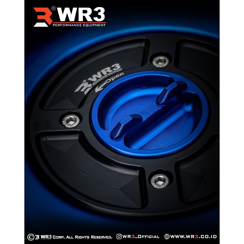 Fuel Cap / Tutup Tangki WR3 Kawasaki ZX25R / Z900 / Z650 17 Up / ZX636 19 Up / Ninja 250 Fi 2018 Up